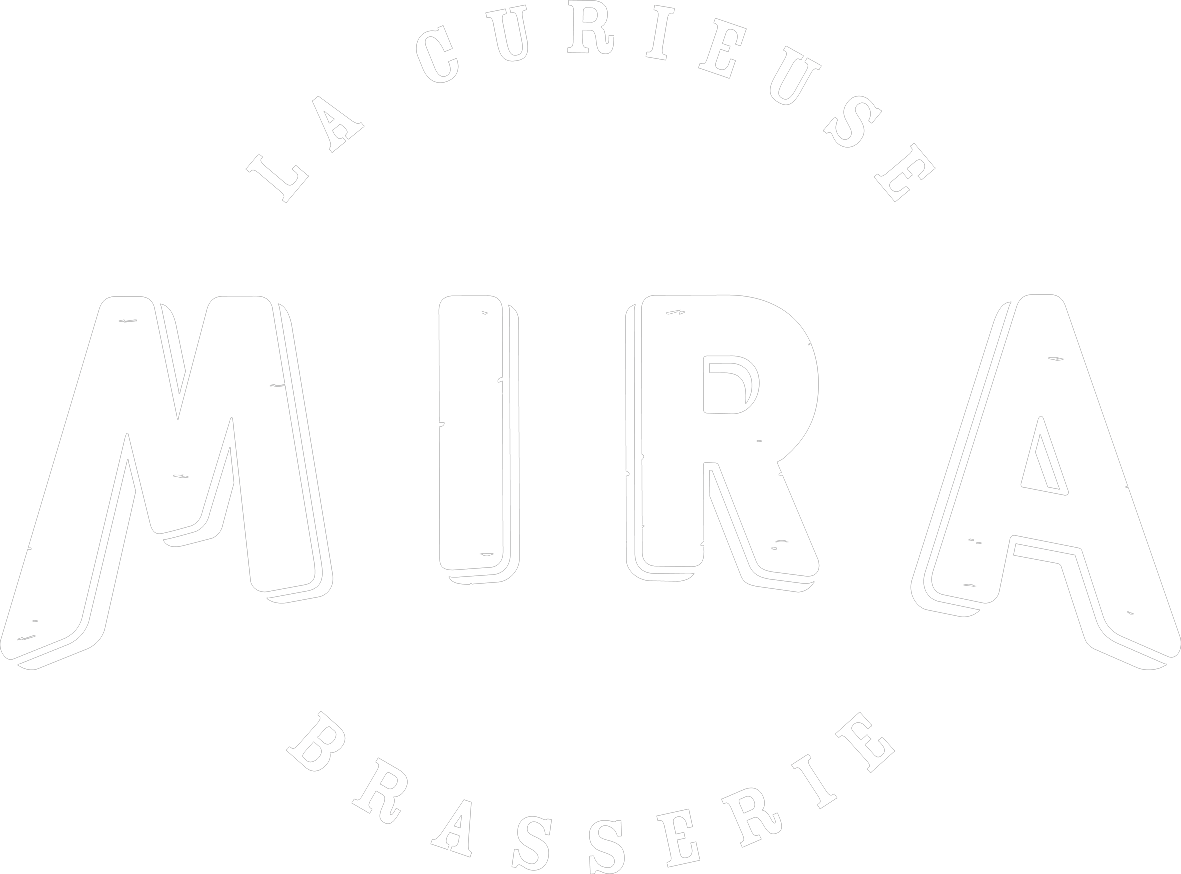 Logo Blanc Brasserie Mira La curieuse - The Beers Family force de vente mutualisée en GMS
