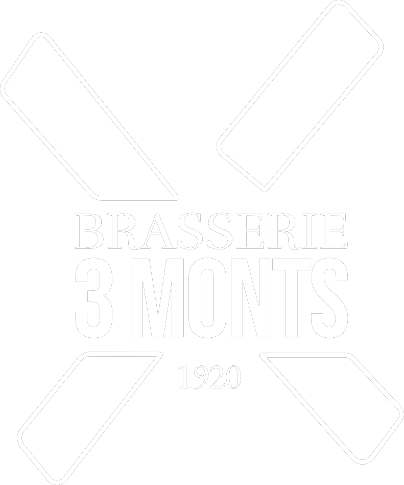 Logo Blanc Brasserie 3 Monts - The Beers Family force de vente mutualisée en GMS